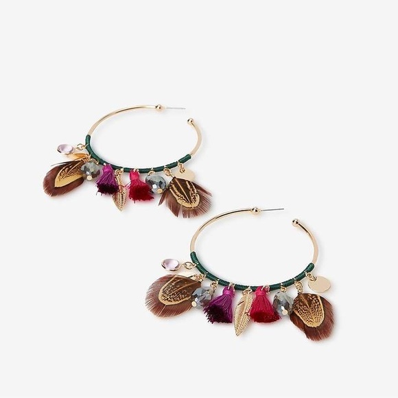 Express Jewelry - Dream catcher Hoop Earrings